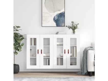 vidaXL Nástěnné skříňky 2 ks bílé kompozitní dřevo