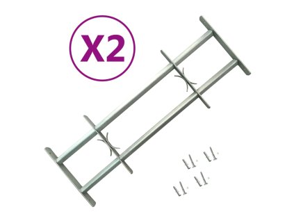 vidaXL Nastavitelné bezpečnostní okenní mříže 2 ks 700–1 050 mm