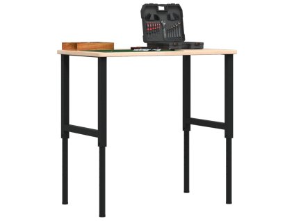 vidaXL Pracovní stůl 100 x 60 x (71,5–98) cm masivní dub obdélníkový