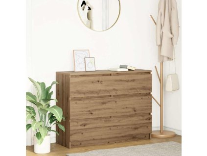 vidaXL Příborník dub artisan 100x35x76 cm kompozitní dřevo