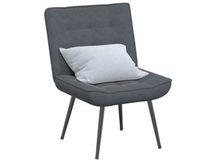 vidaXL Relaxační křeslo tmavě šedé 64x74x84 cm samet