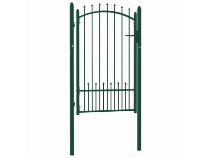 vidaXL Plotová branka s hroty ocel 100 x 150 cm zelená