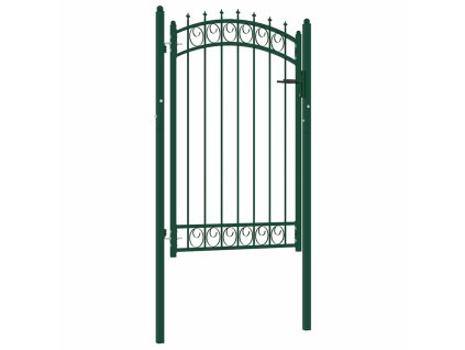 vidaXL Plotová branka s hroty ocel 100 x 150 cm zelená