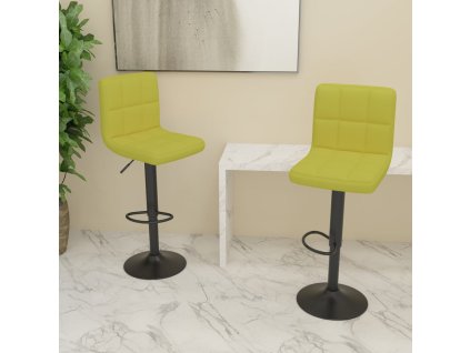 vidaXL Barové židle 2 ks zelené textil