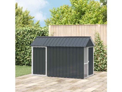 vidaXL Ptačí klec Antracit 215 x 112 x 141 cm Pozinkovaná ocel