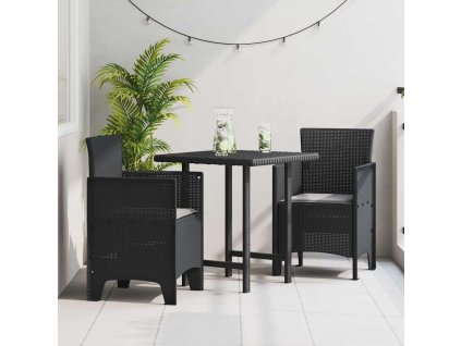 vidaXL Zahradní křeslo 2 pcs Antracit 53 x 49 x 85 cm PP