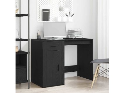 vidaXL Stůl se zásuvkou Černý dub 100 x 49 x 75 cm Kompozitní dřevo