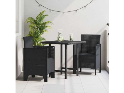 vidaXL Zahradní křeslo 2 pcs Antracit 53 x 49 x 85 cm PP