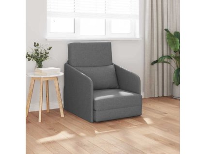vidaXL Pohovka na spaní 60cm Tmavě šedá textil