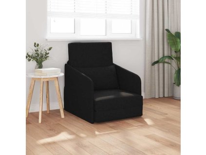 vidaXL Pohovka na spaní 60cm Černá textil