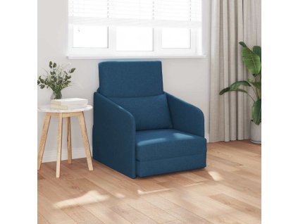 vidaXL Pohovka na spaní 60cm Modrá textil