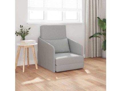 vidaXL Pohovka na spaní 60cm Oblačno šedá textil