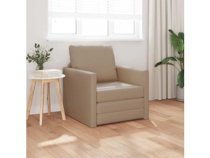 vidaXL Pohovka na podlaze Cappuccino 74 x 77 x 81 cm Umělá kůže