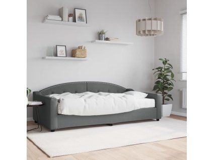 vidaXL Válenda s matrací tmavě šedá 100 x 200 cm textil