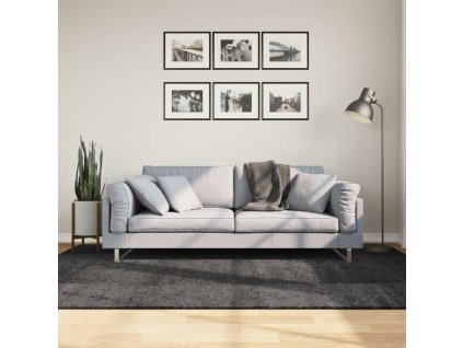vidaXL Koberec PAMPLONA s vysokým vlasem moderní antracitový 160x230cm