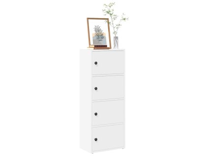 vidaXL Knihovna bílá 40x24x102 cm kompozitní dřevo