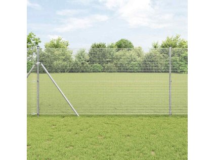 vidaXL Plot s příspěvky Stříbrná 1.4 x 10 m Ocel