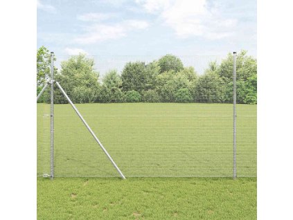 vidaXL Plotový sloupek. Stříbrná 10 x 1,6 m (16 x 16 mm síť) Ocel