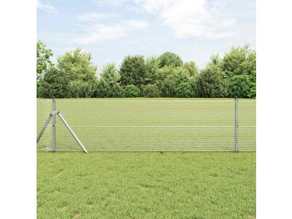 vidaXL Plot s příspěvky Stříbrná 0,4 x 25 m Ocel