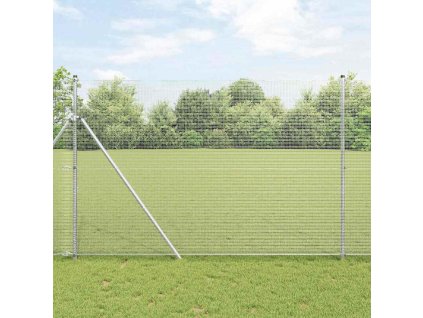 vidaXL Plotový sloupek. Stříbrná 25 x 1,5 m (12 x 12 mm síť) Ocel