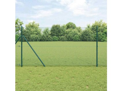 vidaXL Plot s příspěvky Zelená 1 x 10 m Ocel