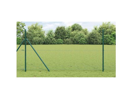 vidaXL Plotový sloupek. Zelená 10 x 1 m (25 x 25 mm síť) Ocel