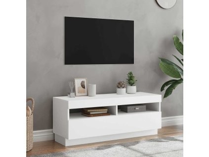 vidaXL TV skříňka s LED osvětlením bílá 100 x 35 x 40 cm