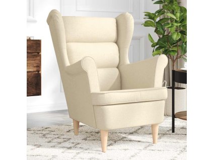 vidaXL Křeslo krémové 74 x 84 x 100 cm textil