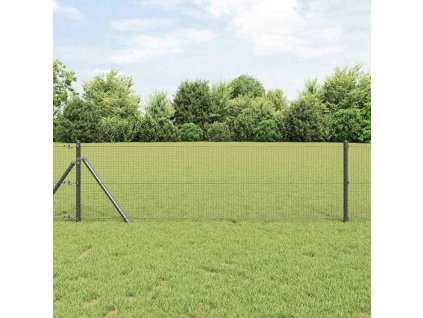 vidaXL Plot s příspěvky Šedá 0.5 x 25 m Ocel