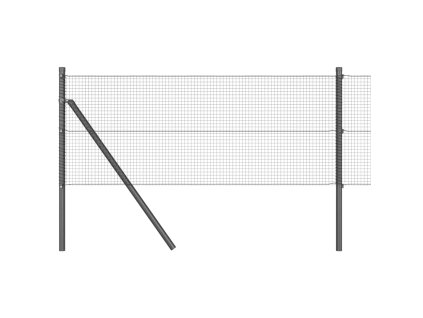 vidaXL Plotový sloupek. Šedá 100 x 0,4 m (16 x 16 mm pletivo)