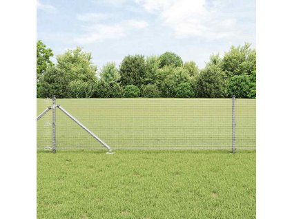vidaXL Plot s příspěvky Stříbrná 0,4 x 10 m Ocel