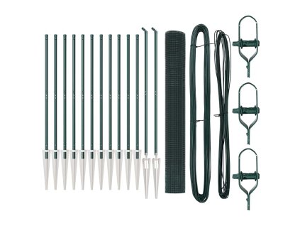 vidaXL Plotový sloupek. Zelená 25 x 1 m (16 x 16 mm pletivo) Ocel