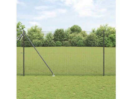 vidaXL Plot s příspěvky Šedá 1.5 x 50 m Ocel