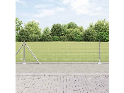 vidaXL Plotový sloupek. Stříbrná 100 x 0,6 m (16 x 16 mm pletivo) Ocel