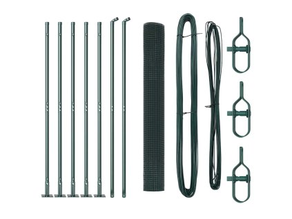 vidaXL Plot s příspěvky Zelená 1 x 10 m Ocel