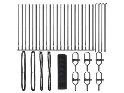 vidaXL Plot s příspěvky Šedá 0.5 x 50 m Ocel