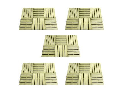 vidaXL 30 ks terasové dlaždice 50 x 50 cm dřevo zelené