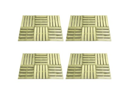 vidaXL 24 ks terasové dlaždice 50 x 50 cm dřevo zelené