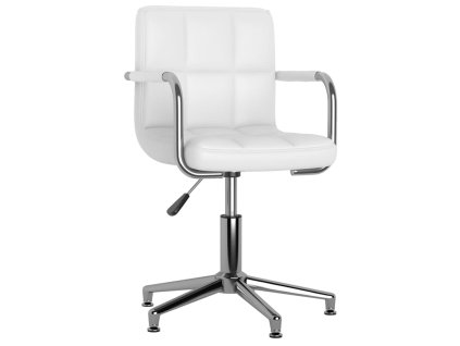 vidaXL Otočná jídelní židle bílá umělá kůže