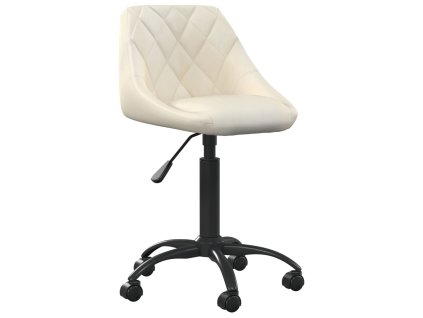 vidaXL Kancelářská židle krémová samet