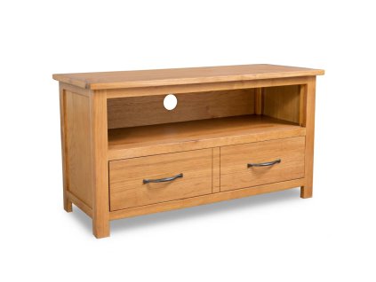 vidaXL TV stolek 90 x 35 x 48 cm masivní dubové dřevo
