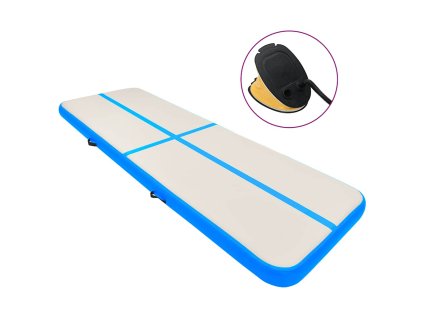 vidaXL Nafukovací žíněnka s pumpou 500 x 100 x 15 cm PVC modrá