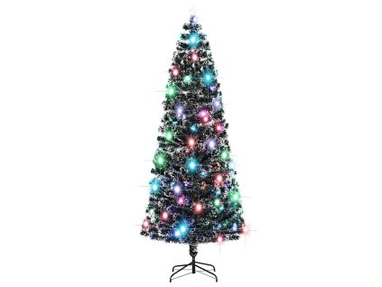 vidaXL Vánoční stromek se stojanem a LED 240 cm optické vlákno