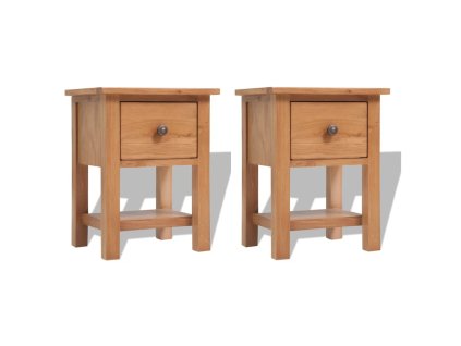 vidaXL Noční stolky 2 ks 36 x 30 x 47 cm masivní dubové dřevo