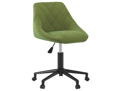 vidaXL Otočná jídelní židle světle zelená samet