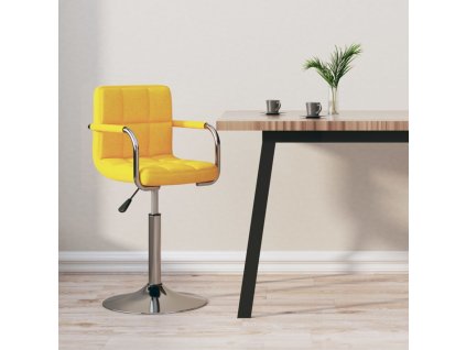 vidaXL Barová židle žlutá textil