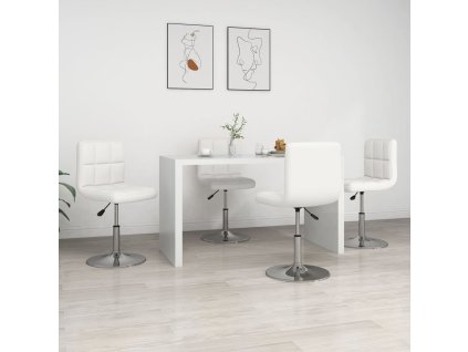 vidaXL Jídelní židle 4 ks bílé umělá kůže