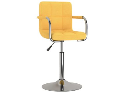 vidaXL Jídelní židle žlutá textil