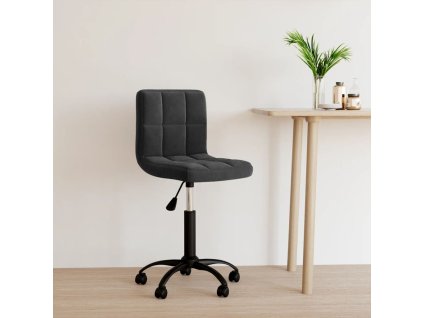 vidaXL Otočná kancelářská židle černá samet