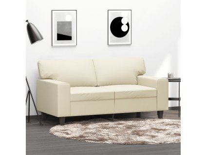 vidaXL 2místná pohovka krémová 120 cm umělá kůže